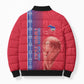 Custom Afro-Haiti Football Bomber Puffer Jacket 2026 Grenadye Alaso Red Version - African Pride