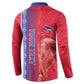 Custom Afro-Haiti Football Button Sweatshirt 2026 Grenadye Alaso Red Version