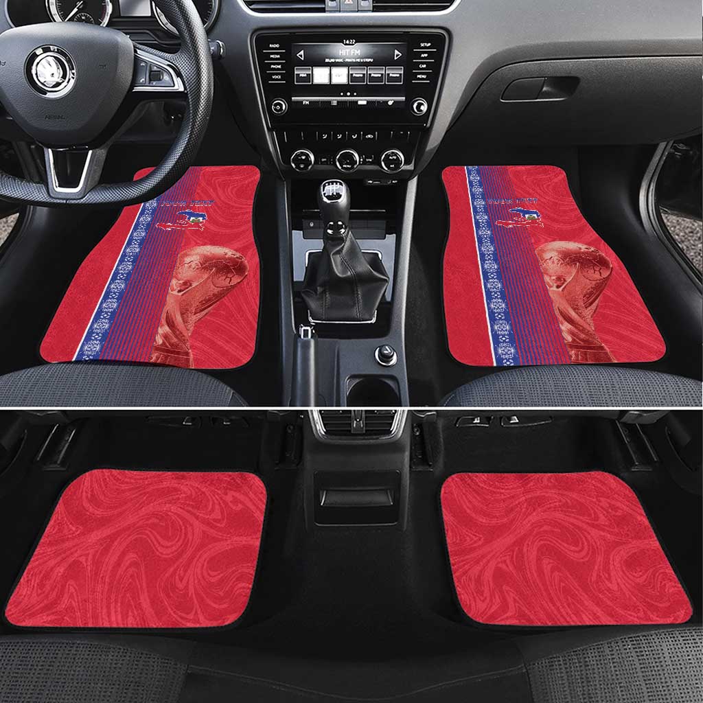 Custom Afro-Haiti Football Car Mats 2026 Grenadye Alaso Red Version - African Pride