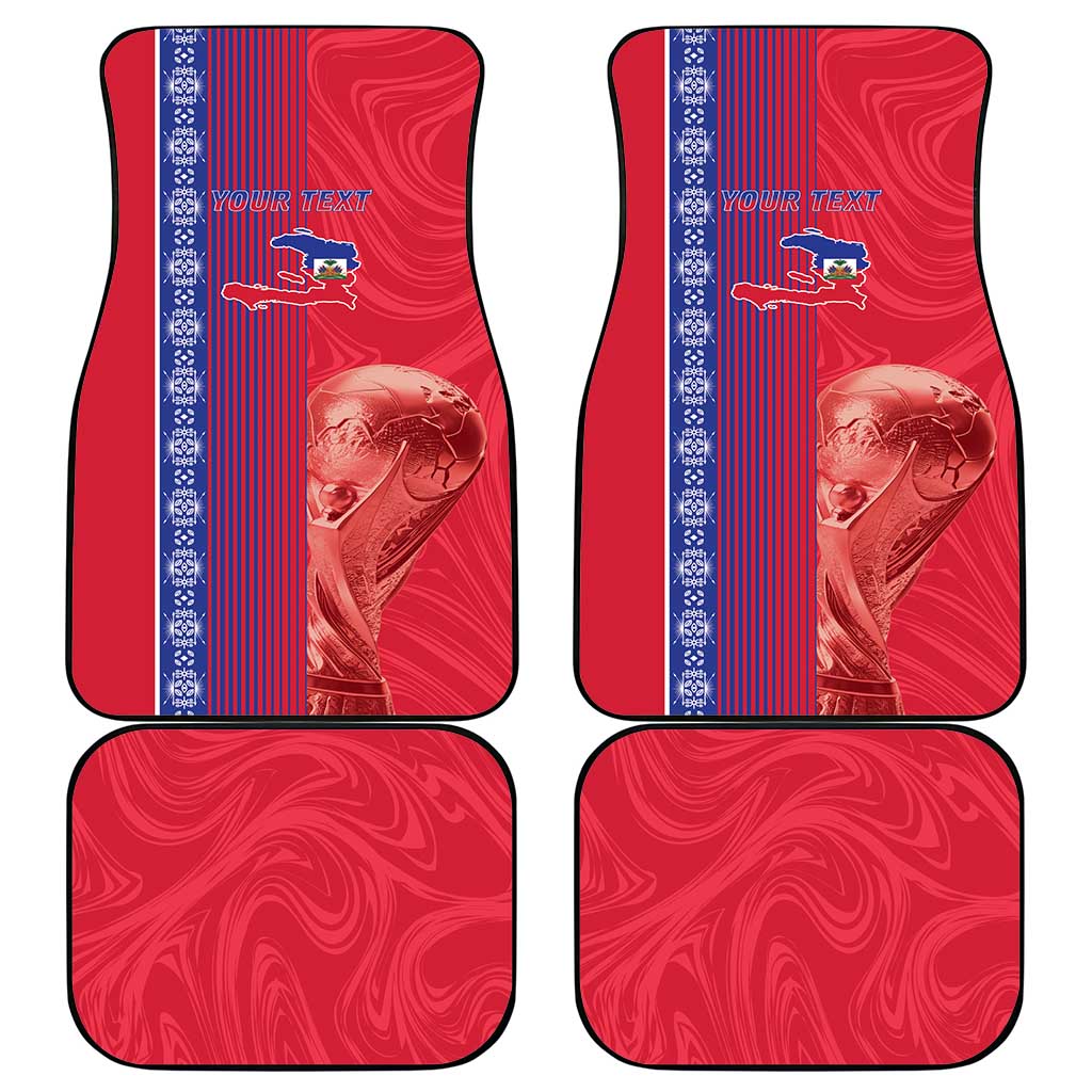 Custom Afro-Haiti Football Car Mats 2026 Grenadye Alaso Red Version - African Pride