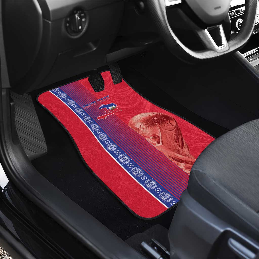 Custom Afro-Haiti Football Car Mats 2026 Grenadye Alaso Red Version - African Pride