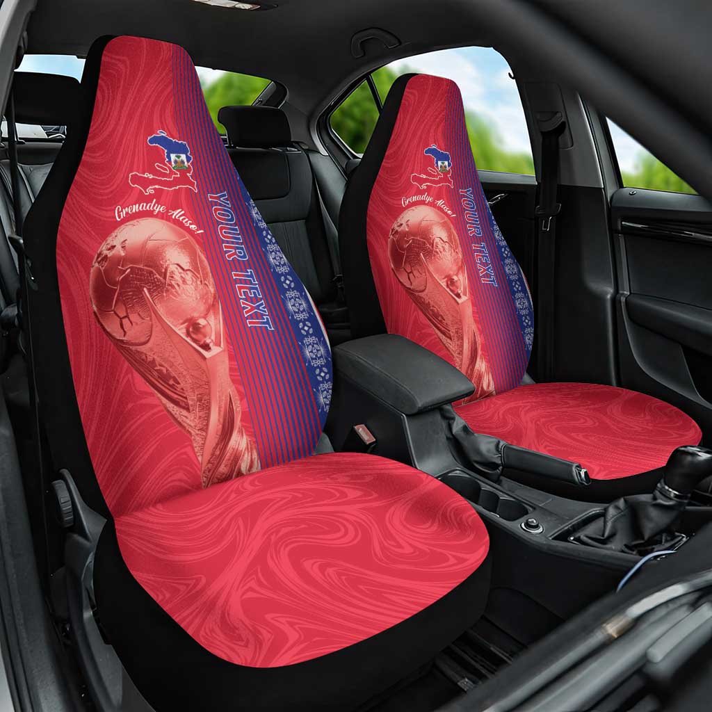 Custom Afro-Haiti Football Car Seat Cover 2026 Grenadye Alaso Red Version - African Pride