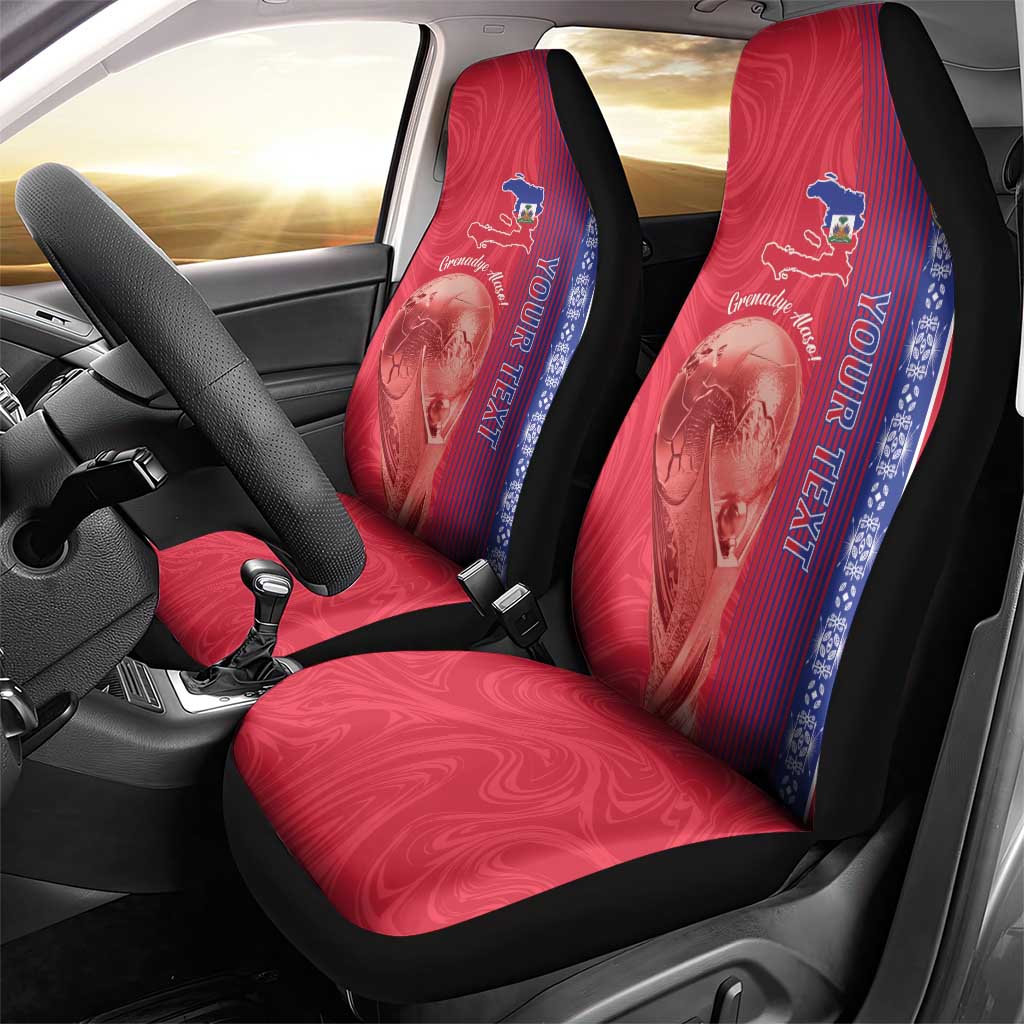Custom Afro-Haiti Football Car Seat Cover 2026 Grenadye Alaso Red Version - African Pride
