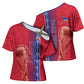 Custom Afro-Haiti Football Cross Shoulder Shirt 2026 Grenadye Alaso Red Version - African Pride