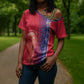 Custom Afro-Haiti Football Cross Shoulder Shirt 2026 Grenadye Alaso Red Version - African Pride