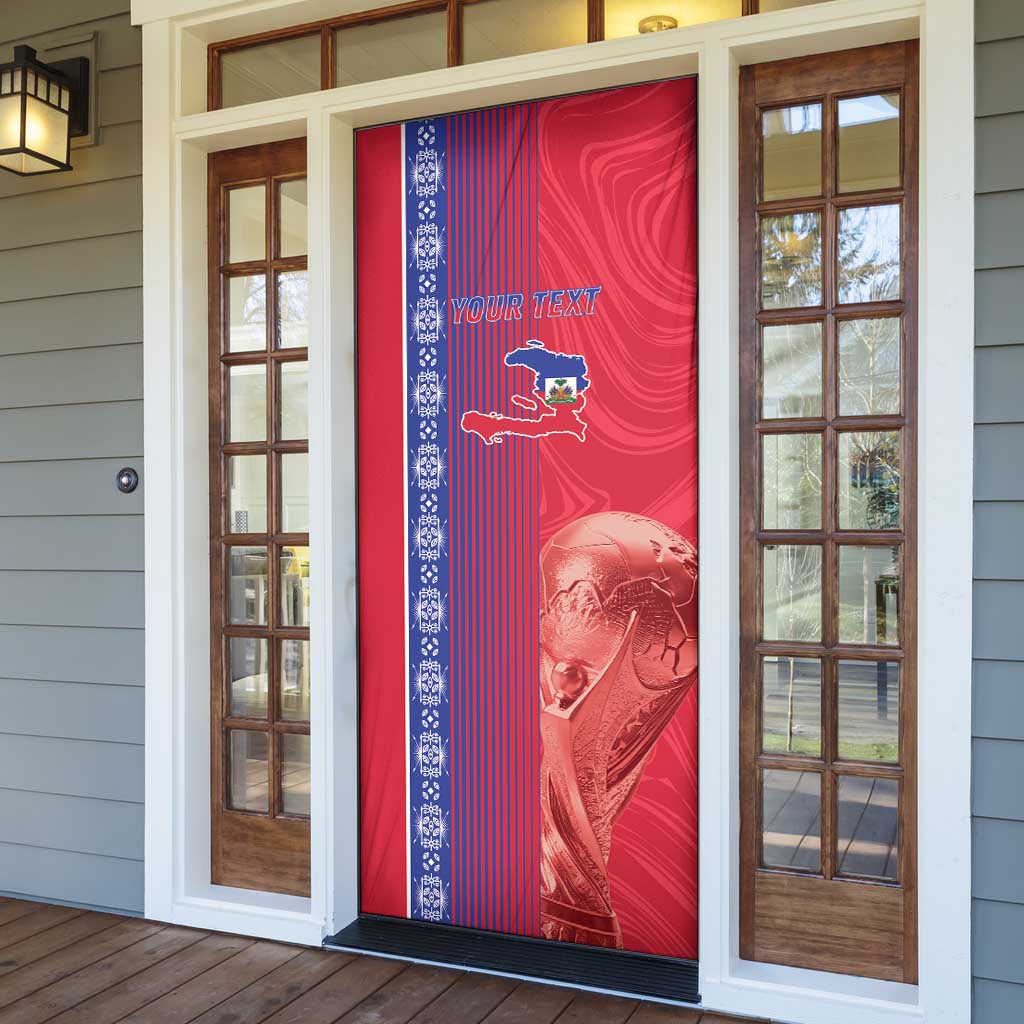 Custom Afro-Haiti Football Door Cover 2026 Grenadye Alaso Red Version - African Pride