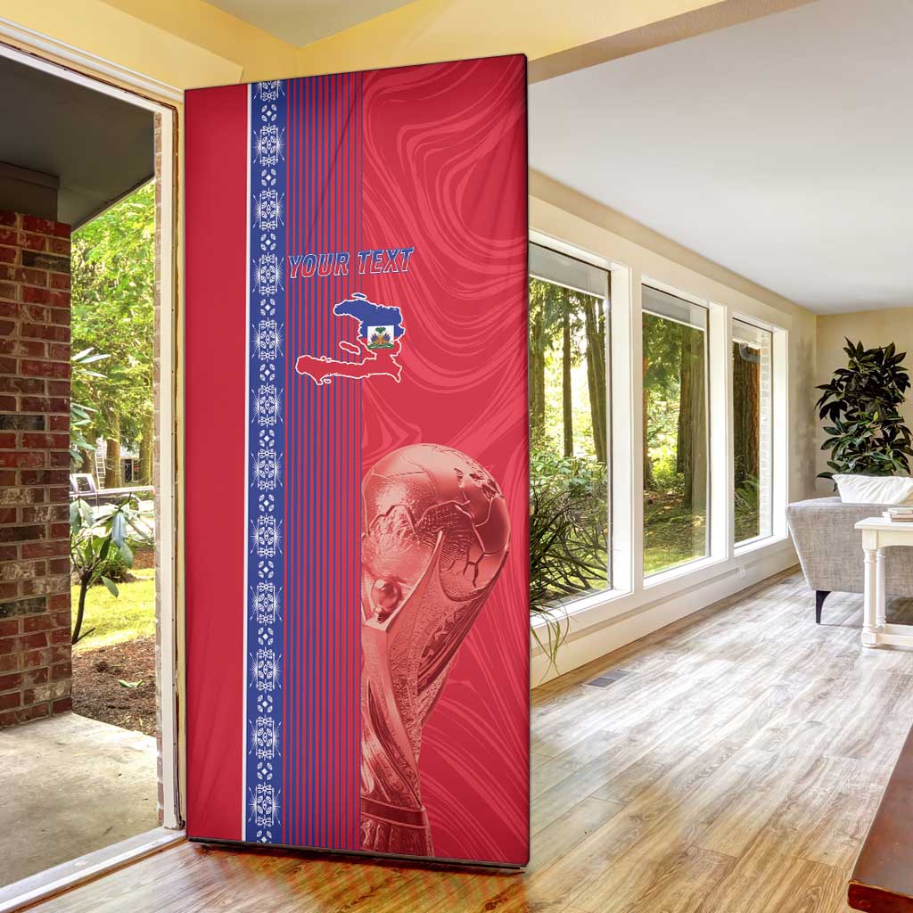 Custom Afro-Haiti Football Door Cover 2026 Grenadye Alaso Red Version - African Pride
