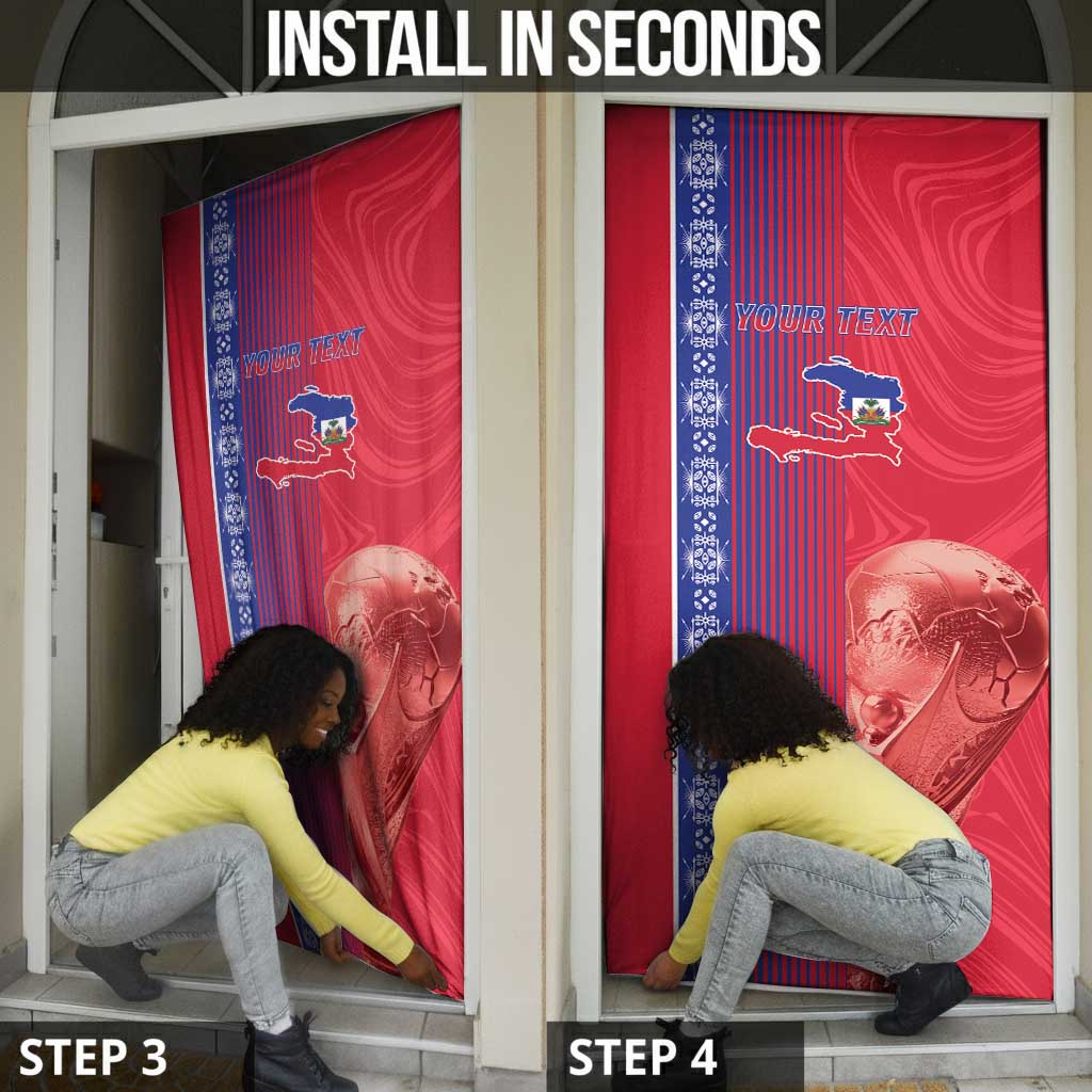Custom Afro-Haiti Football Door Cover 2026 Grenadye Alaso Red Version - African Pride