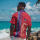 Custom Afro-Haiti Football Hawaiian Shirt 2026 Grenadye Alaso Red Version LT14