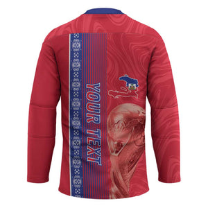 Custom Afro-Haiti Football Hockey Jersey 2026 Grenadye Alaso Red Version - African Pride