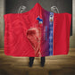 Custom Afro-Haiti Football Hooded Blanket 2026 Grenadye Alaso Red Version - African Pride