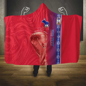 Custom Afro-Haiti Football Hooded Blanket 2026 Grenadye Alaso Red Version - African Pride