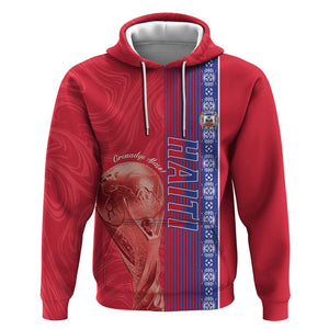 Custom Afro-Haiti Football Hoodie 2026 Grenadye Alaso Red Version - African Pride