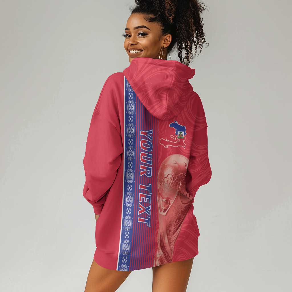 Custom Afro-Haiti Football Hoodie Dress 2026 Grenadye Alaso Red Version - African Pride