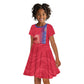 Custom Afro-Haiti Football Kid Short Sleeve Dress 2026 Grenadye Alaso Red Version LT14