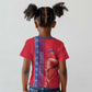 Custom Afro-Haiti Football Kid T shirt 2026 Grenadye Alaso Red Version LT14