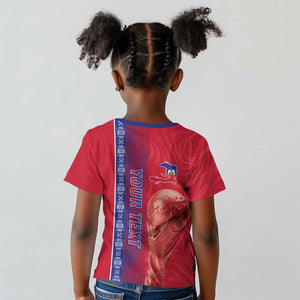 Custom Afro-Haiti Football Kid T shirt 2026 Grenadye Alaso Red Version LT14