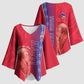 Custom Afro-Haiti Football Kimono Sleeve Blouse 2026 Grenadye Alaso Red Version - African Pride