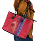Custom Afro-Haiti Football Leather Tote Bag 2026 Grenadye Alaso Red Version - African Pride