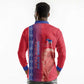 Custom Afro-Haiti Football Long Sleeve Polo Shirt 2026 Grenadye Alaso Red Version - African Pride