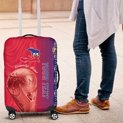Custom Afro-Haiti Football Luggage Cover 2026 Grenadye Alaso Red Version - African Pride
