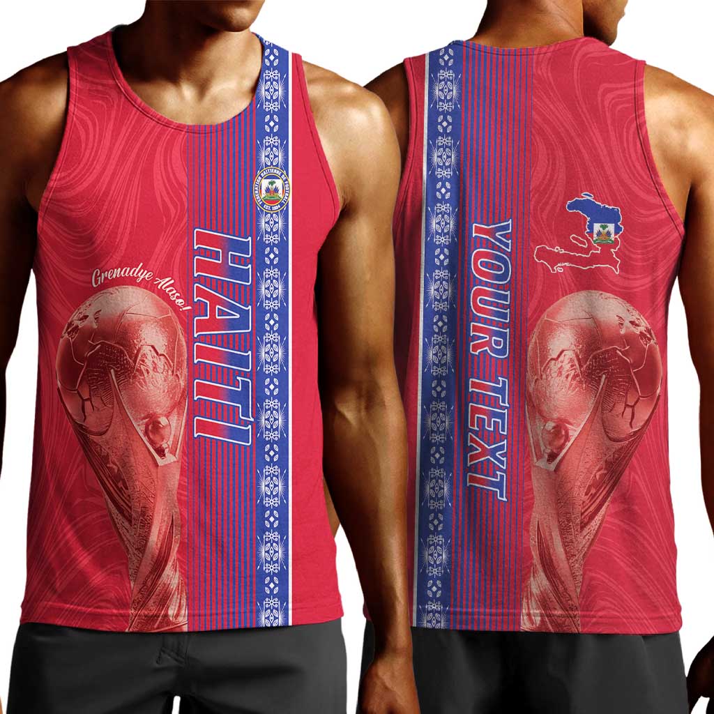 Custom Afro-Haiti Football Men Tank Top 2026 Grenadye Alaso Red Version - African Pride