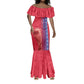 Custom Afro-Haiti Football Mermaid Dress 2026 Grenadye Alaso Red Version - African Pride