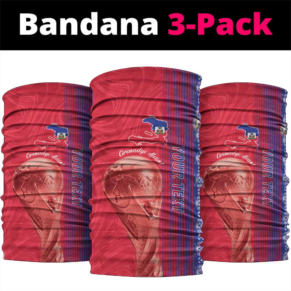 Custom Afro-Haiti Football Neck Gaiter 2026 Grenadye Alaso Red Version - African Pride