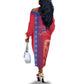 Custom Afro-Haiti Football Off The Shoulder Long Sleeve Dress 2026 Grenadye Alaso Red Version - African Pride