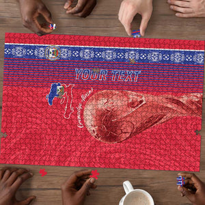 Custom Afro-Haiti Football Puzzle 2026 Grenadye Alaso Red Version - African Pride