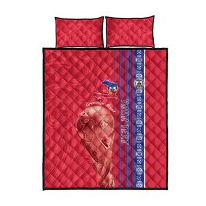 Custom Afro-Haiti Football Quilt Bed Set 2026 Grenadye Alaso Red Version - African Pride