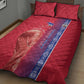 Custom Afro-Haiti Football Quilt Bed Set 2026 Grenadye Alaso Red Version - African Pride