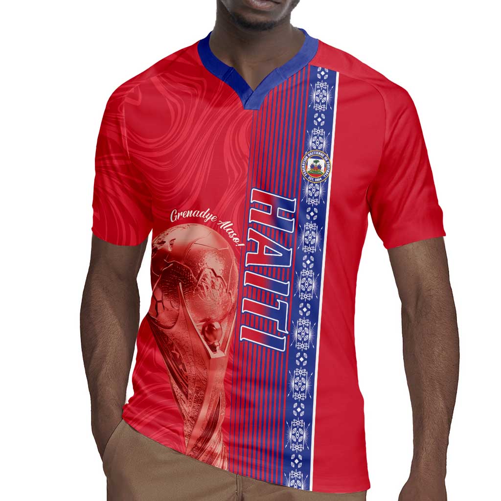 Custom Afro-Haiti Football Rugby Jersey 2026 Grenadye Alaso Red Version LT14