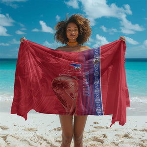 Custom Afro-Haiti Football Sarong 2026 Grenadye Alaso Red Version - African Pride