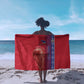 Custom Afro-Haiti Football Sarong 2026 Grenadye Alaso Red Version - African Pride