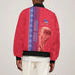Custom Afro-Haiti Football Sleeve Zip Bomber Jacket 2026 Grenadye Alaso Red Version - African Pride