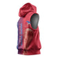 Custom Afro-Haiti Football Sleeveless Hoodie 2026 Grenadye Alaso Red Version - African Pride