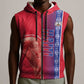 Custom Afro-Haiti Football Sleeveless Zip Hoodie 2026 Grenadye Alaso Red Version - African Pride
