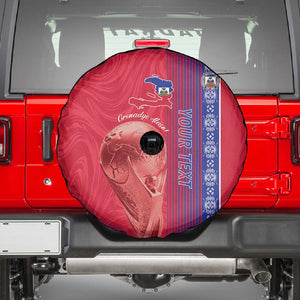 Custom Afro-Haiti Football Spare Tire Cover 2026 Grenadye Alaso Red Version - African Pride