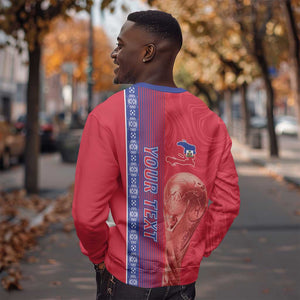 Custom Afro-Haiti Football Sweatshirt 2026 Grenadye Alaso Red Version - African Pride