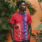 Custom Afro-Haiti Football T shirt 2026 Grenadye Alaso Red Version - African Pride