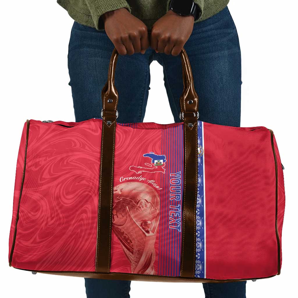 Custom Afro-Haiti Football Travel Bag 2026 Grenadye Alaso Red Version - African Pride