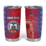 Custom Afro-Haiti Football Tumbler Cup 2026 Grenadye Alaso Red Version - African Pride