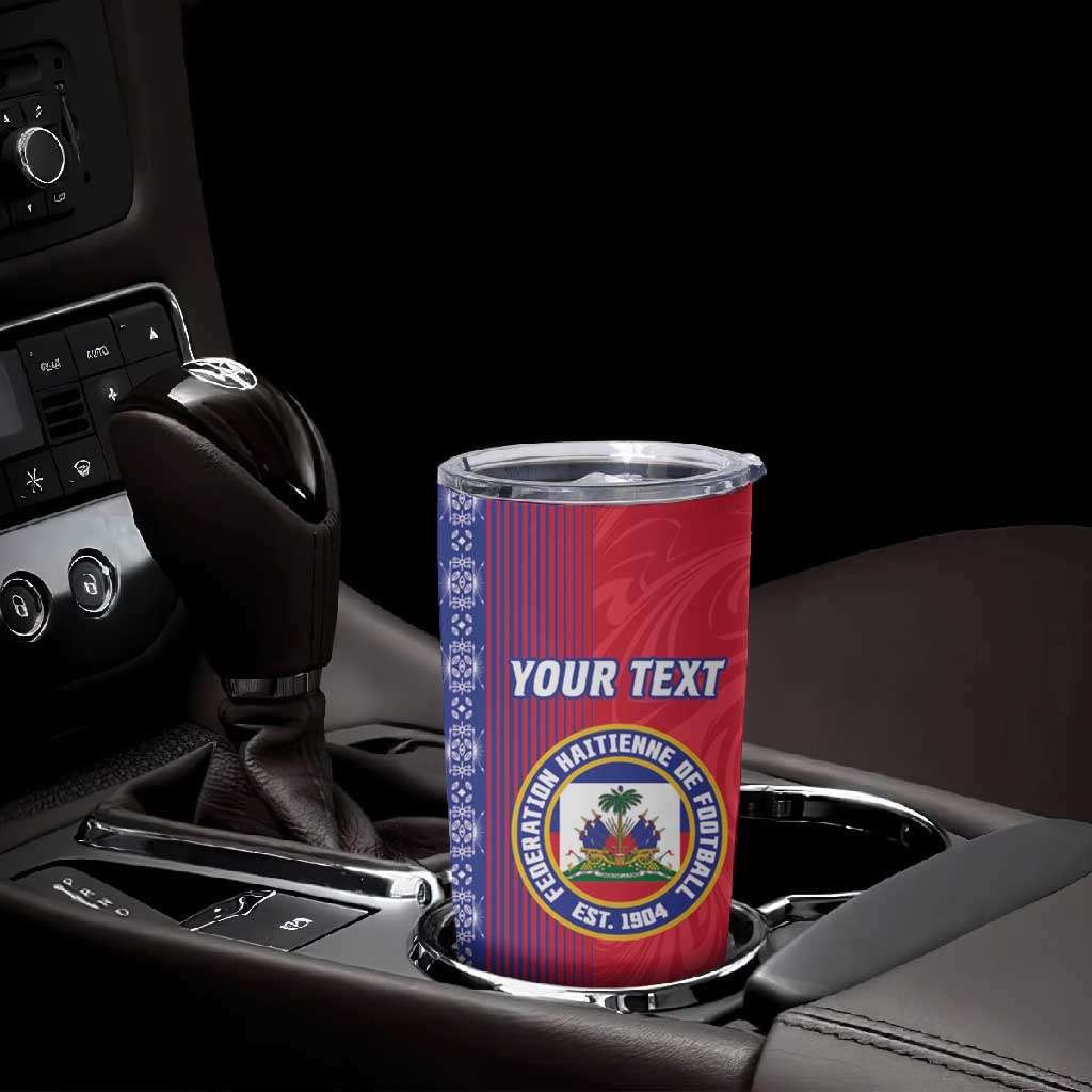 Custom Afro-Haiti Football Tumbler Cup 2026 Grenadye Alaso Red Version - African Pride