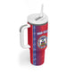 Custom Afro-Haiti Football Tumbler With Handle 2026 Grenadye Alaso Red Version - African Pride