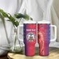 Custom Afro-Haiti Football Tumbler With Handle 2026 Grenadye Alaso Red Version - African Pride