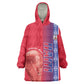 Custom Afro-Haiti Football Wearable Blanket Hoodie 2026 Grenadye Alaso Red Version - African Pride