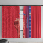 Custom Afro-Haiti Football Window Curtain 2026 Grenadye Alaso Red Version - African Pride