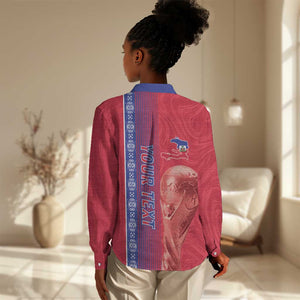 Custom Afro-Haiti Football Women Casual Shirt 2026 Grenadye Alaso Red Version - African Pride