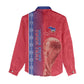 Custom Afro-Haiti Football Women Casual Shirt 2026 Grenadye Alaso Red Version - African Pride